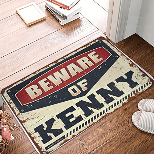 Fußmatte mit Aufschrift "Fall Beware of Kenny", rutschfeste Matte für Haustür (Größe: 65 x 90 cm) von Dsoluuing