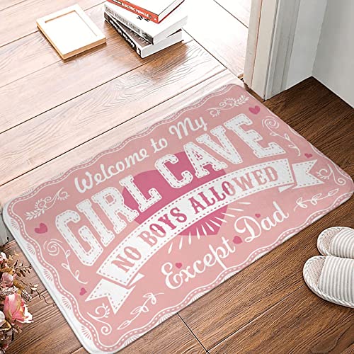 Fußmatte mit Aufschrift "No Boys Allowed", für Mädchen, lustig, Bar-Dekor, Fußmatten für Zuhause (Größe: 65 x 90 cm) von Dsoluuing