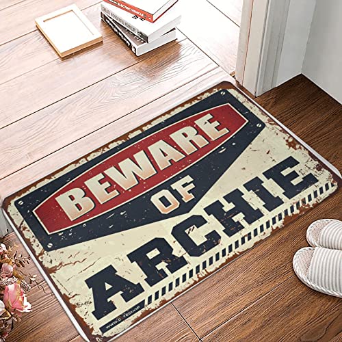 Fußmatten für den Außenbereich, Vorsicht vor Archie, Fußmatte, Frühlingsmatte, Küchenmatte, Schuhmatte (Größe: 40 x 60 cm) von Dsoluuing