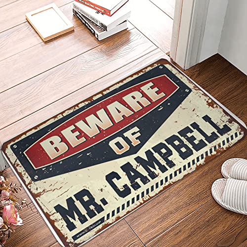 Fußmatten für den Außenbereich, Vorsicht vor Mr. Campbell, Fußmatte, Frühlingsmatte, Küchenmatte, Schuhmatte (Größe: 65 x 90 cm) von Dsoluuing