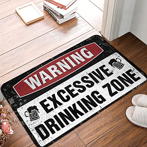 Garagen-Dekor für Männer, Warnung, übermäßige Dring-Zonenmatte, Frühlings-Veranda, Dekoration, Außentürmatte (Größe: 65 x 90 cm) von Dsoluuing