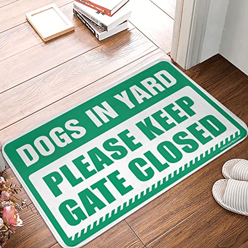 Garagen-Dekoration für Männer, Hunde im Hof, geschlossener Teppich, Frühlings-Veranda, Dekoration, Außentürmatte (Größe: 65 x 90 cm) von Dsoluuing