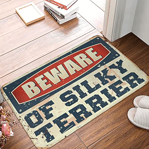 Haustür Innentürmatten Silk Terrier Care Vordermatte Kellerdekoration (Size : 50x80cm) von Dsoluuing