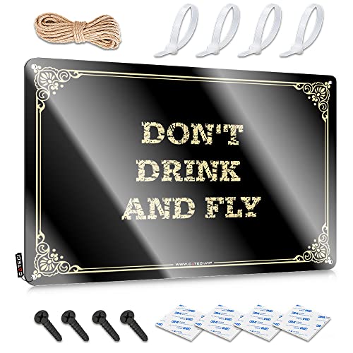 Hinterhof Bar Schild Don'T Drink And Fly Metallschild Lustige Küchendekoration Vintage Bar Dekor (Farbe: Farbe, Größe: 20 x 30 cm) von Dsoluuing