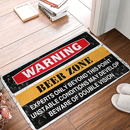 Kleiner Türvorleger mit Warnung vor dem Bierplatz, großer Badezimmerteppich, personalisierbare Außentürmatte (Größe : 65 x 90 cm) von Dsoluuing