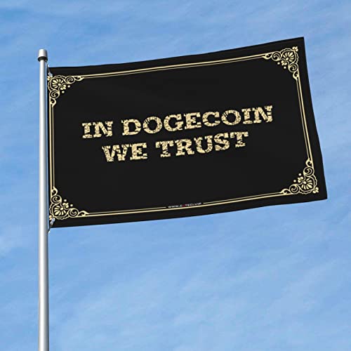 Lustige College-Dekor In Dogecoin We Trust Flagge Zimmer Zubehör Für Männer Schlafzimmer Zubehör (Farbe: Farbe, Größe: 120X180CM) von Dsoluuing