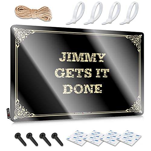 Lustige Schilder für die Hausbar Jimmy Gets It Done Metallschild Terrasse Dekor Lustige Garage Blechschild (Farbe: Farbe, Größe: 30 x 40 cm) von Dsoluuing