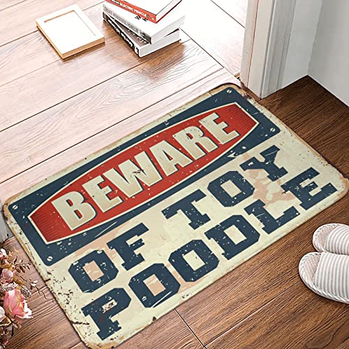 Matte für drinnen und draußen, Vorsicht vor Spielzeug, Pudelteppich, Outdoor-Matten für Haustür, Ehemann Geschenke (Größe: 40 x 60 cm) von Dsoluuing