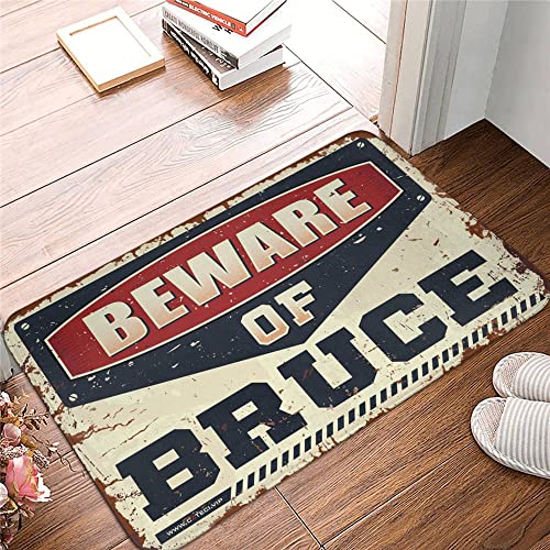 Positive Fußmatte Vorsicht vor Bruce Teppich für die Veranda, Herbstdekoration, lustige Bar-Dekoration (Größe: 50 x 80 cm) von Dsoluuing