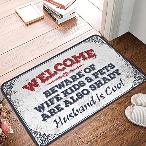 Rustikale Badteppiche für die Begrüßung, Pflege mit Ehefrau, Kindern und Haustieren sind auch schattig, da der Ehemann kühl ist von Dsoluuing
