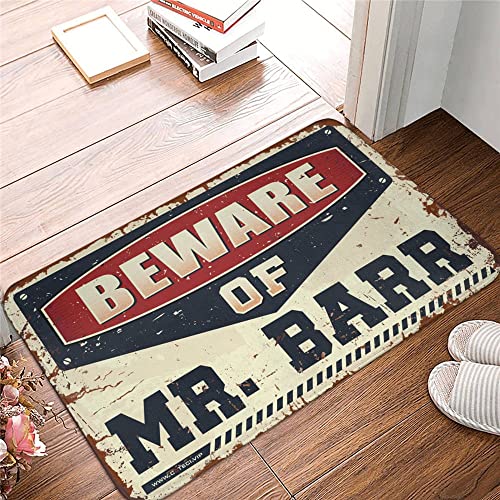 Rustikaler Badezimmerteppich, Vorsicht vor Mr. Barr Teppich, Wintermatte, Outdoor-Teppich, Haustür (Größe: 65 x 90 cm) von Dsoluuing