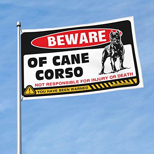 Stuff For Your Room Beware Of Cane Corso Flagge Hinterhof Dekor College Wohnheim Zimmerflagge (Größe: 120 x 180 cm) von Dsoluuing