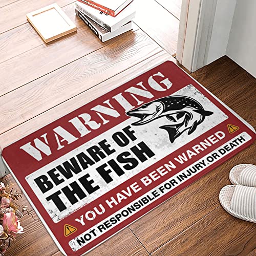 Türschild für Hinterhof, Bar, Aufschrift "Beware of Fish", für Schlafzimmer, Türschild (Größe: 50 x 80 cm) von Dsoluuing