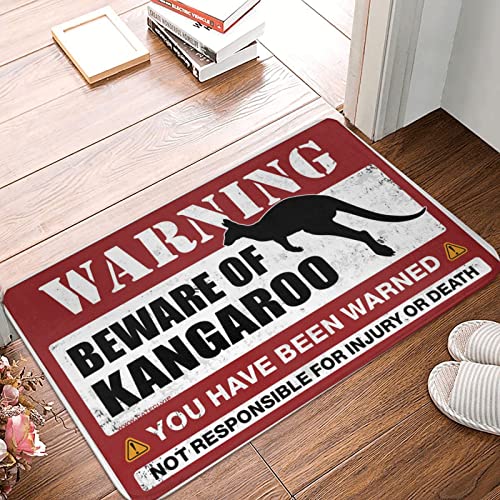 Willkommensmatte, Klassenzimmer, Vorsicht vor Känguru, Fußmatte, für den Außenbereich, Garage, Dekoration für Herren (Größe: 50 x 80 cm) von Dsoluuing
