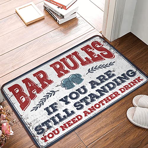 Winter-Outdoor-Matte Bar Rules Teppich Männerhöhle Zubehör und Dekor Männerkabe-Dekor (Größe: 50 x 80 cm) von Dsoluuing