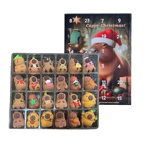 Capybara Advent 2025 Kalender, 24 Tage Countdown -Kalender Capybara Figuren Kit, niedlicher Weihnachtsanhänger, Sammlerfeiertag festliche Wohnkulturpuppe Capybara Advent 2025 Kalender, 24 Tage Countdown -Kalender Capybara Figuren Kit, niedlicher Weihnachtsanhänger, Sammlerfeiertag festliche Wohnkulturpuppe von Dtaigou