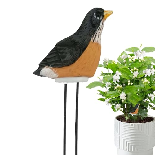 Dtaigou Bodenfeuchtigkeitsmesser,Vogelform Gartenfeuchtemesser - Resin Deko Intelligentes Pflanzenhygrometer Für Haus Garten Freiland Gewächshaus Bonsai von Dtaigou