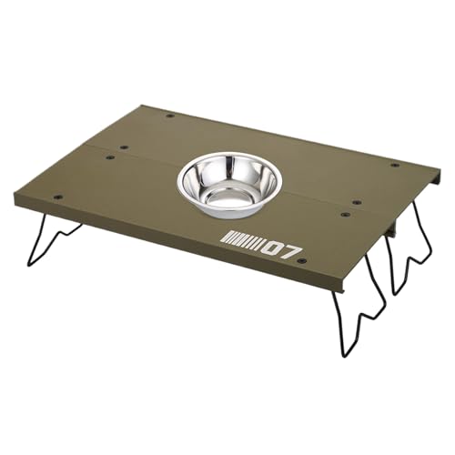 Dtaigou Campingtisch - Aluminium Campingtisch Klapptisch Tragbar,Leichtes Outdoor-Möbelstück Für Picknick Angeln Laptop Getränke Lebensmittel Und Lampe von Dtaigou