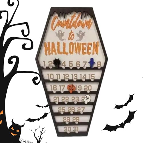 Dtaigou Halloween Countdown Kalender - Festliches Wanddekoration Schild | Holztafel Zur Tagezählung Für Esstisch Nachttisch Schrank Wohnbereich Dtaigou Halloween Countdown Kalender - Festliches Wanddekoration Schild | Holztafel Zur Tagezählung Für Esstisch Nachttisch Schrank Wohnbereich von Dtaigou