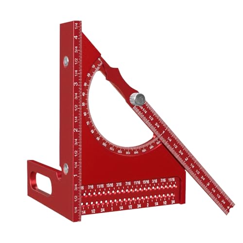 Dtaigou Holzwerkstatt Winkelmaß | Dreieckiger Winkelmesser für Gehrungsschneiden und Zimmermannsarbeiten | Rostfreies Schreiner Winkelmesser Mit Rutschfestem Markierlehre Für Türzargen Und Werkstatt von Dtaigou