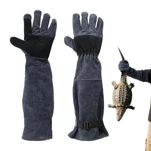 Dtaigou Hundebiss Schutzhandschuhe - 60 Cm Bissfeste Vielseitige Tierhandschuhe,Schutzarmel für die Handhabung von Reptilien Schlangen Katzen Hunde Nutztiere zur Pflege und zum von Dtaigou