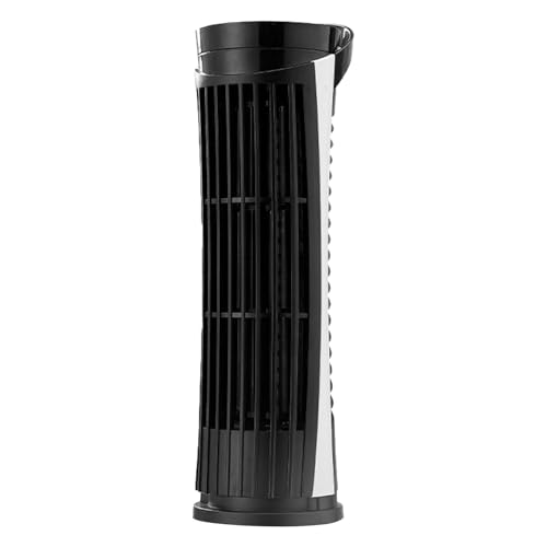 Dtaigou Lüfterturm Ohne Rotorblätter | USB Wiederaufladbarer Leiser Ventilator | Lamellenloser Leiser Turmventilator mit LED-Licht für Schlafzimmer, Wohnmobil, Schreibtisch, Studio, Garage, Auto und von Dtaigou