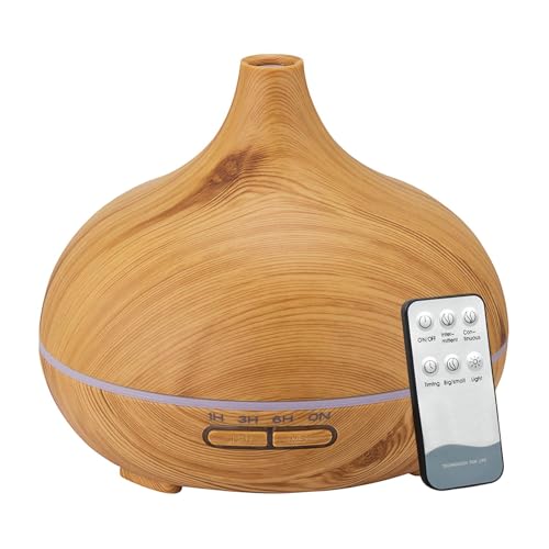 Dtaigou Öldiffusor mit Fernbedienung, 550 ml, wiederaufladbarer Luftbefeuchter, Öldiffusor mit Licht – Heimduft, Öl-Diffusor, USB-Aufladung mit Timer für Schlafzimmer, Arbeitszimmer von Dtaigou