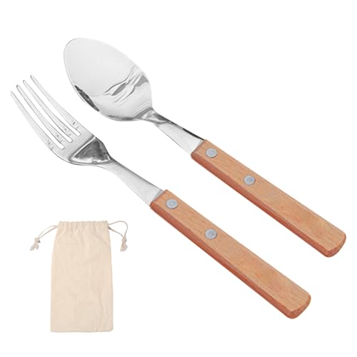 Dtaigou Reisebesteck Set - Edelstahl Gabel Löffel Set,Robustes Küchenbesteck Aus Edelstahl Rostfrei Für Picknick Camping Zu Hause Und Unterwegs von Dtaigou