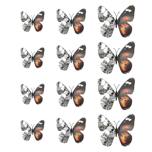 Dtaigou Schmetterling Aufkleber,12 Stück Skelett Aufkleber - 3D Fenster Schmetterling Deko Für Wohnzimmer Büro Alltag Hochzeit Schlafzimmer Möbel Klassenzimmer Halloween Dekoration Dtaigou Schmetterling Aufkleber,12 Stück Skelett Aufkleber - 3D Fenster Schmetterling Deko Für Wohnzimmer Büro Alltag Hochzeit Schlafzimmer Möbel Klassenzimmer Halloween Dekoration von Dtaigou