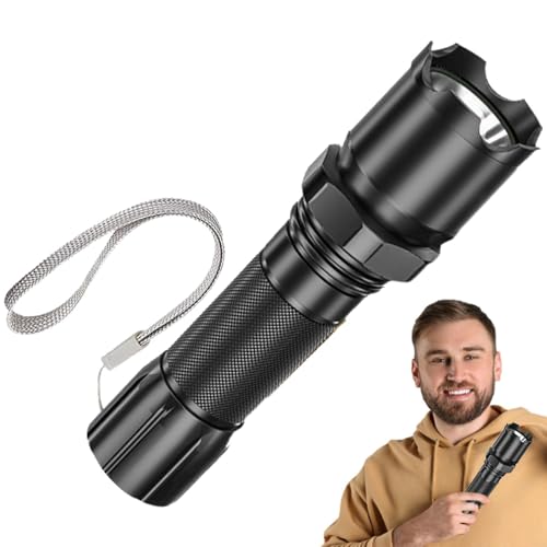 Dtaigou Taschenlampen hohe Lumen, Ultra helles Taschenlampen,USB -wiederaufladbare wasserdichte Torch - Tragbare helle Taschenlampe mit Seitenlicht mit mehreren Funktionen Langstreckenlaterne zum von Dtaigou