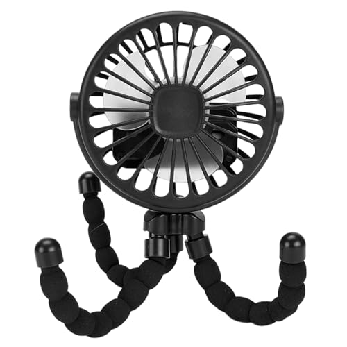 Dtaigou Tragbarer Kinderwagen-Ventilator für Reisen, Clip-Ventilator,Clip-on-drehbarer Ventilator für -Kinderwagen | Um 360° drehbarer -Oktopus-Handventilator für Kinderwagenlenker von Dtaigou