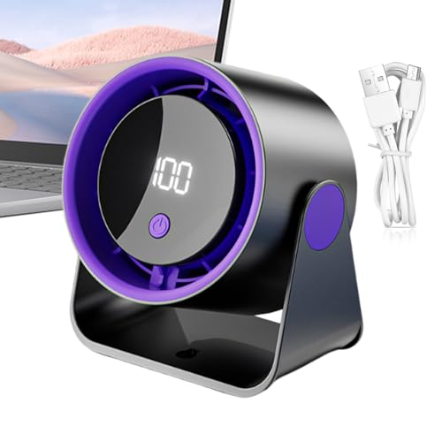 Dtaigou Tragbarer Schreibtischventilator | Tragbarer Ventilator Mit 100 Stufen Und USB-Aufladbar,Luftumwälzer Mit LED-Anzeige Für Schlafzimmer Camping Auto Reisen Draußen Dtaigou Tragbarer Schreibtischventilator | Tragbarer Ventilator Mit 100 Stufen Und USB-Aufladbar,Luftumwälzer Mit LED-Anzeige Für Schlafzimmer Camping Auto Reisen Draußen von Dtaigou