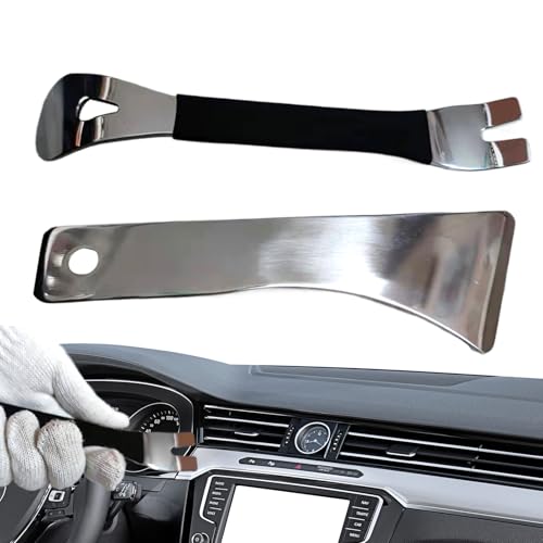 Dtaigou Trim Removal Tool - Edelstahl Aushebelwerkzeug Für Audio | Tragbarer Multifunktionshebel Für Autotür Windschutzscheibe Armaturenbrett von Dtaigou