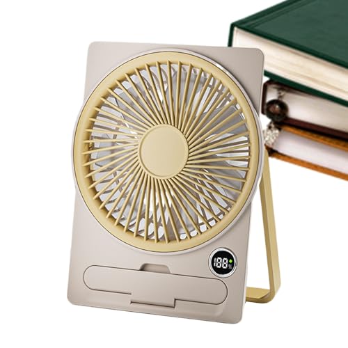 Dtaigou Ventilator,USB-Aufladbarer Kompaktlüfter - Persönliches USB-Kühlsystem Mit LCD-Digitaldisplay Tragbar Aufhängbar Stehbar Für Küche Büro Schlafzimmer Studentenzimmer von Dtaigou