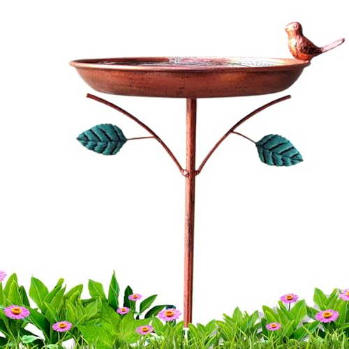 Dtaigou Vogeltränke für den Außenbereich - Vogelfutterstelle Aus Metall Für Den Garten,Standvogeltränke Vintage Vogeltränke Wasserspender Gartendeko Für Terrasse Rasen Dtaigou Vogeltränke für den Außenbereich - Vogelfutterstelle Aus Metall Für Den Garten,Standvogeltränke Vintage Vogeltränke Wasserspender Gartendeko Für Terrasse Rasen von Dtaigou