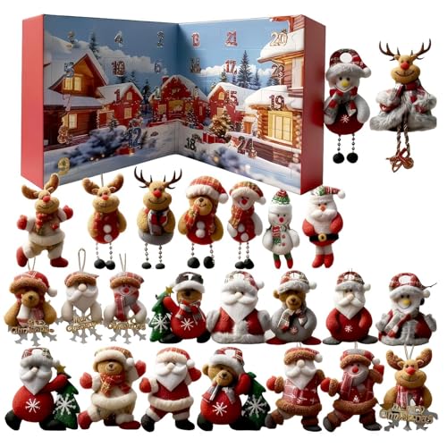 Plüschspielzeug Countdown -Kalender, 24 Tage Plüschspielzeug Countdown -Kalender, Puppendekoration, niedliche weiche Puppenverzierung für Playtime Partys Tree Türtasche Auto Plüschspielzeug Countdown -Kalender, 24 Tage Plüschspielzeug Countdown -Kalender, Puppendekoration, niedliche weiche Puppenverzierung für Playtime Partys Tree Türtasche Auto von Dtaigou