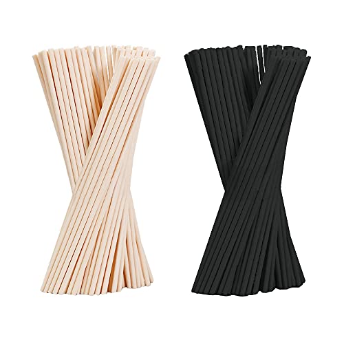 Dtoterul Rattan Reed Diffuser Sticks 100 Stück Rattanstäbchen für Raumduft Duft Stäbe Diffuserstäbchen Rattanstäbchen Rattan Reed Diffusor Duftverteiler-Stäbchen Rattanstäbchen für Raumduft von Dtoterul