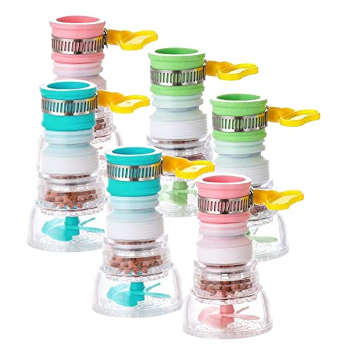 Dtoterul Wasserhahnfilter 6 Stück Wasserfilter Wasserhahn Aktivkohle Clean Purifier Filter Patrone Wasserhahn Drehbare Versenkbare Küchenarmaturdüse für Die Küche von Dtoterul