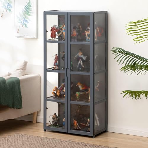 Dtyubfg Vitrine für Sammlerstücke, Holzvitrine, Acryl-Vitrine, Acryl-Sammlungsvitrine, multifunktionale staubdichte Acryl-Vitrine, durchsichtige Vitrine für Wohnzimmer und Büro von Dtyubfg