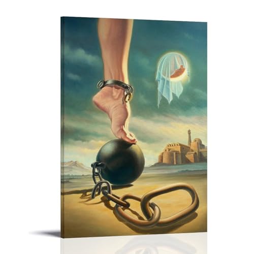 Salvador Dali Malerwerk (Eisenkette), Poster, Kunstdruck, Wandfoto, Farbe, hängendes Bild, Familie, Schlafzimmer, Dekoration, Geschenk, 30 x 45 cm von DuBom