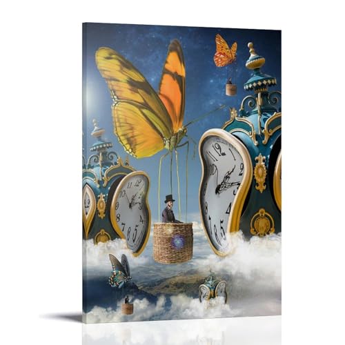 Salvador Dali Malerwerk (Zahlen, abstrakte Uhr), Posterdruck, Leinwand, Wandfarbe, Kunst, Dekor, moderne Wohnkunstwerke, Geschenkidee, 30 x 45 cm von DuBom