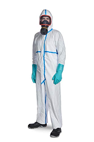 DuPont Tyvek 600 Plus | Chemikalienschutzkleidung mit Kapuze und Überklebte Nähte, Kategorie III, Typ 4-B, 5-B und 6-B | Weiß | Größe XXL, 25 Stück DuPont Tyvek 600 Plus | Chemikalienschutzkleidung mit Kapuze und Überklebte Nähte, Kategorie III, Typ 4-B, 5-B und 6-B | Weiß | Größe XXL, 25 Stück von DuPont