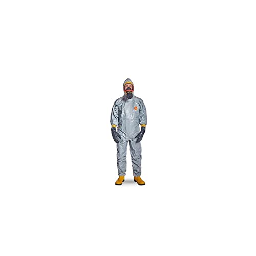 DuPont Einweganzug Tychem F, Gr. 2XL, grau (Anzug Chemikalienschutzanzug Chemikalienschutzanzüge Chemikalienschutzoverall Einmalanzug Einmaloverall Einmalschutzanzug Einweganzüge Einwegoverall) von DuPont