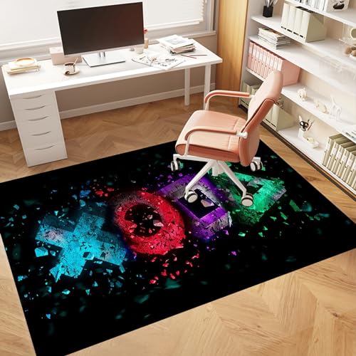 DuYmgf 100 x 120 cm Hochleistungs Bürostuhl Unterlage Teppich Stuhlmatte rutschfest Stuhlunterlage für Gaming Robustem Material Rutschfester Stuhlmatte für Parkett Laminat Teppiche Upgrade Version von DuYmgf