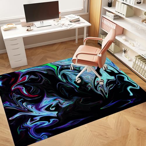 DuYmgf 100 x 140 cm Hochleistungs Bürostuhl Unterlage Teppich Stuhlmatte rutschfest Stuhlunterlage für Gaming Robustem Material Rutschfester Stuhlmatte für Parkett Laminat Teppiche Upgrade Version von DuYmgf