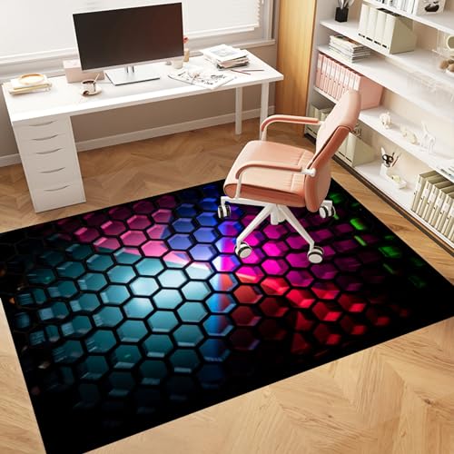 DuYmgf 100 x 140 cm Hochleistungs Bürostuhl Unterlage Teppich Stuhlmatte rutschfest Stuhlunterlage für Gaming Robustem Material Rutschfester Stuhlmatte für Parkett Laminat Teppiche Upgrade Version von DuYmgf