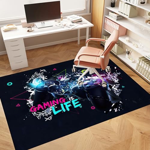 DuYmgf 120 x 140 cm Hochleistungs Bürostuhl Unterlage Teppich Stuhlmatte rutschfest Stuhlunterlage für Gaming Robustem Material Rutschfester Stuhlmatte für Parkett Laminat Teppiche Upgrade Version von DuYmgf