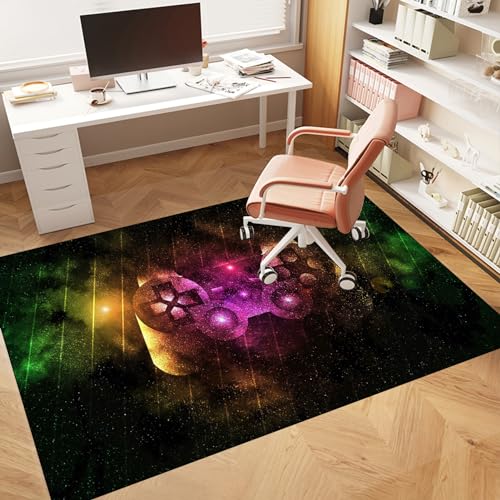 DuYmgf 120 x 140 cm Hochleistungs Bürostuhl Unterlage Teppich Stuhlmatte rutschfest Stuhlunterlage für Gaming Robustem Material Rutschfester Stuhlmatte für Parkett Laminat Teppiche Upgrade Version von DuYmgf