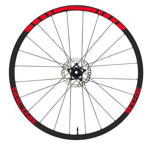 Aufkleber Felgen MTB 26" - 27,5" - 28-29" Zoll Fahrrad Bike Sticker Racing Code B0141 (27,5 Zoll, Fluoreszierend Rot) von DualColorStampe