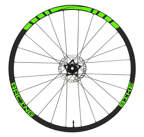 Aufkleber Felgen MTB 26" - 27,5" - 28-29" Zoll Fahrrad MTB Bike Sticker Felgen MTB Racing Code B0141 (28-29 Zoll, Fluoreszierendes Grün) von DualColorStampe